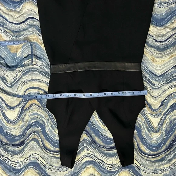 Alice + Olivia Brice layered lamb leather silk black mini sleeveless dress nwt 2 - Picture 10 of 13